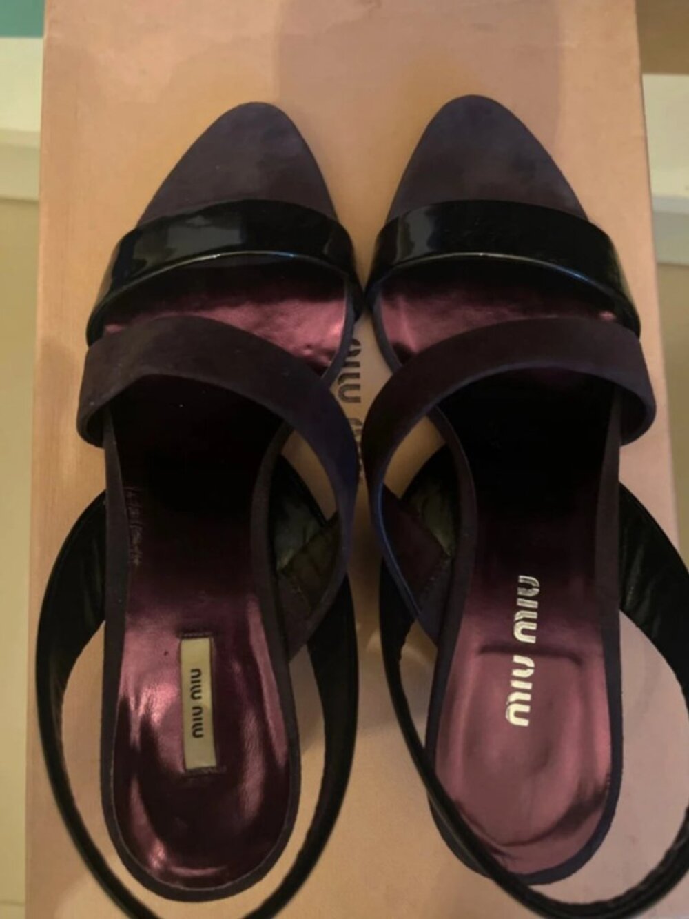 Purple Patent Strap Heeled Sandals Size EU 36 / US 6